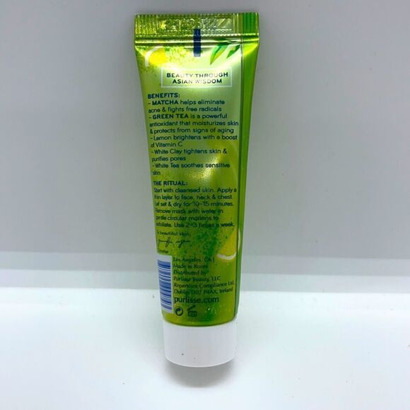 NWT Purlisse Matcha Green Tea + Lemon Detox Mask - Picture 3 of 4